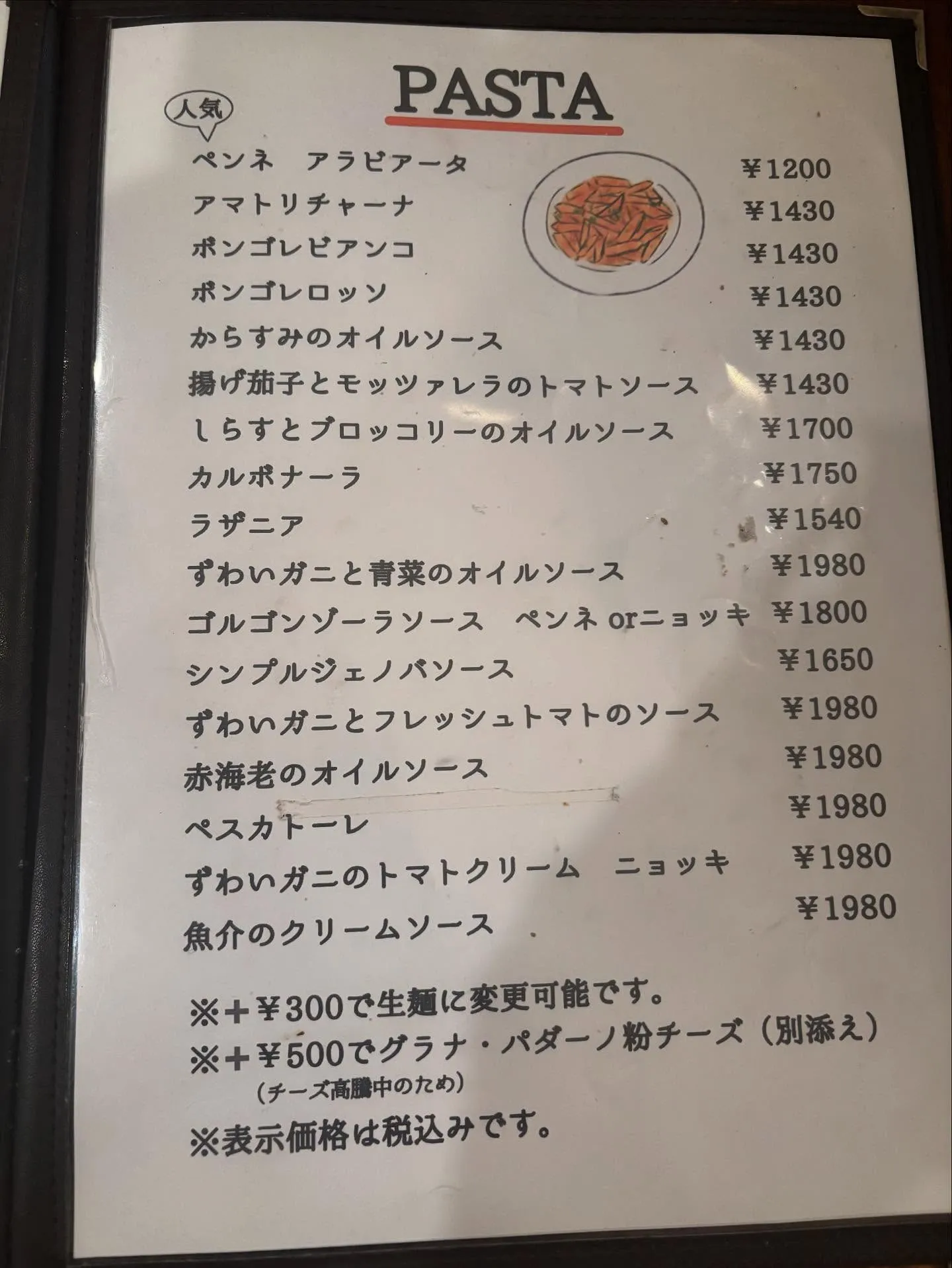 最近のグランドメニューをアップしときます。